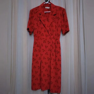 Vintage 1980's Liz Claiborne Secretary Dress, Cinch Waist, Women's Size 8P, EUC!